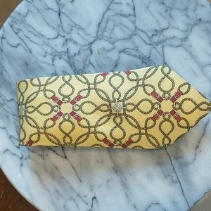 Hermes Men's 100% Silk Tie Paris France Yellow Buckle Rope Design